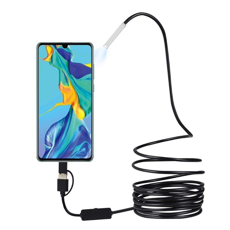 Endoscope 3 en 1 Endoscope USB 3.9mm étanche pour téléphone Android Windows PC Mac