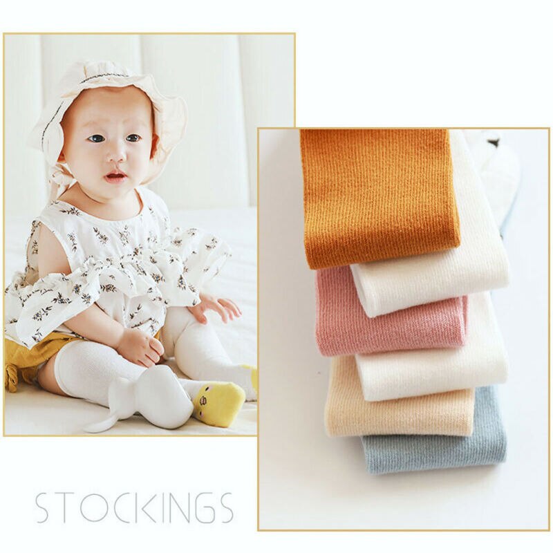Carton bébé mignon coton genou chaussettes hautes anti-dérapant longue jambe plus unisexe enfants bas longues chaussettes fille solide Bow 1-3 Y