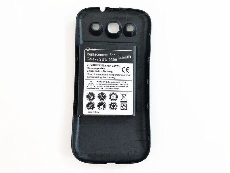 Batterie étendue i9300 pour Samsung Galaxy S3, 4300mAh, avec coque arrière, SIII i747 s3