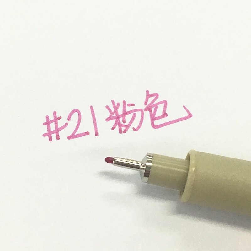 1Pcs Colors Porous-Point Pens Waterproof Hand-Drawn Sketch Needle Pen Dawing Liner Fineliner Cartoon Signature Pen: 05 Pink