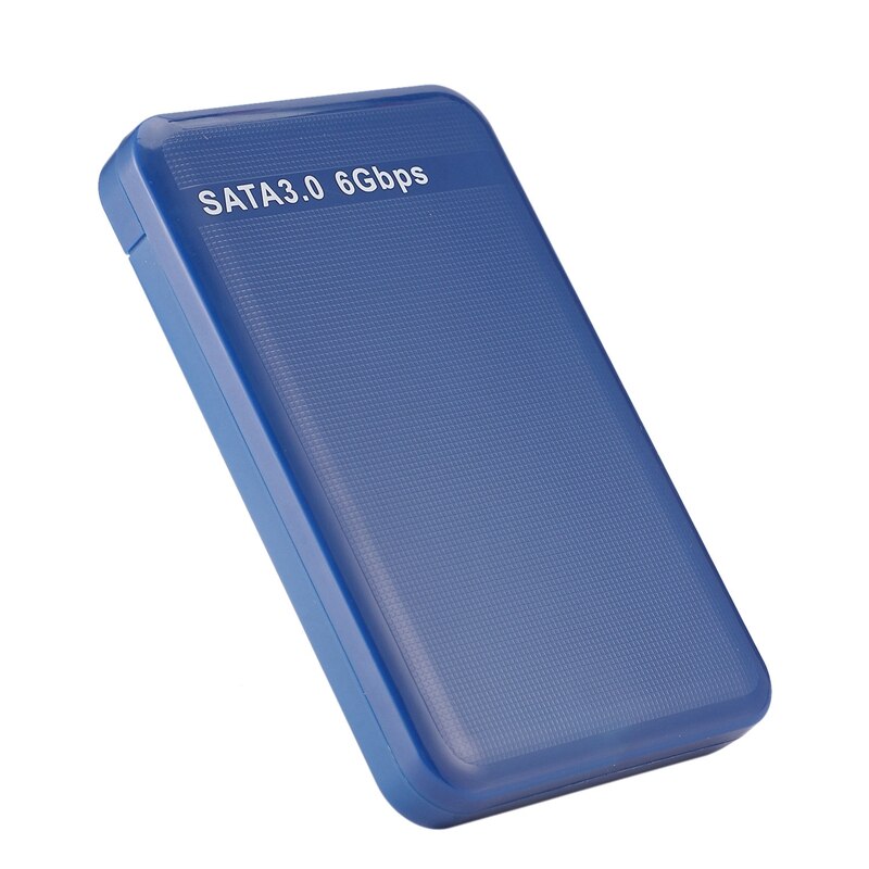 2.5 Polegada usb3.0 sata 3.0 hdd disco rígido caixa de disco rígido externo hdd caso ferramenta 6gbps suporte 3tb uasp protocolo-azul