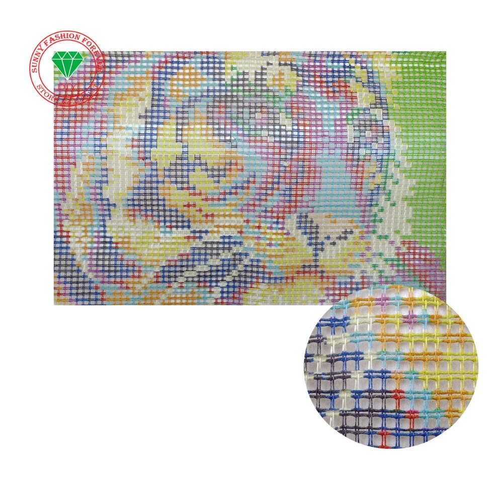Julmatta med låskrok handarbete matta broderi kudde gör-det-själv örngott broderi patchwork garn stygn ull