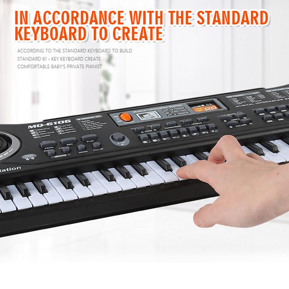 61- toetsen digitaal elektronisch keyboard en microfoon elektrische led-piano elektrische piano kindermuziekinstrument educatief hulpmiddel