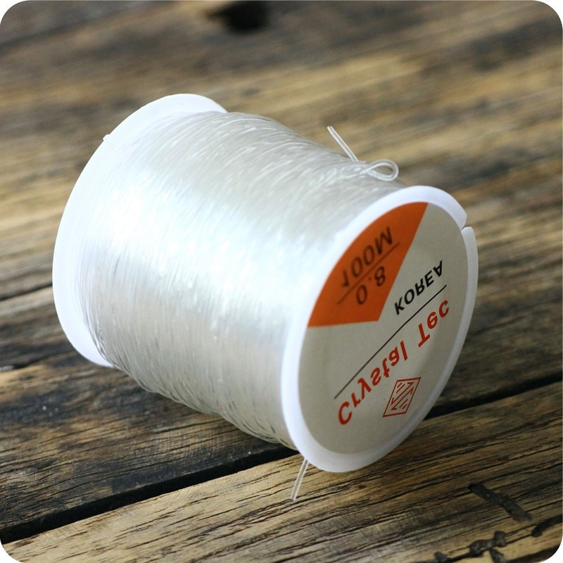 Transparent Stretch Elastic Spool Rope Cord Crystal Thread String DIY Handmade Jewelry Making Beading Bracelet Fishing Wire 100M