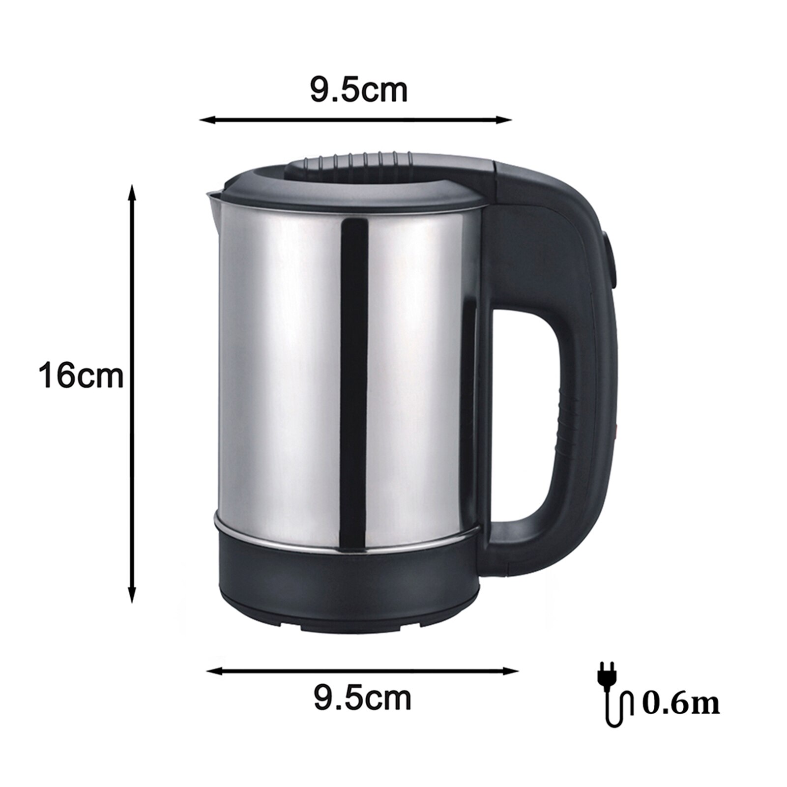 0.5L Mini Electric Kettle 1000W Stainless Steel Au... Grandado