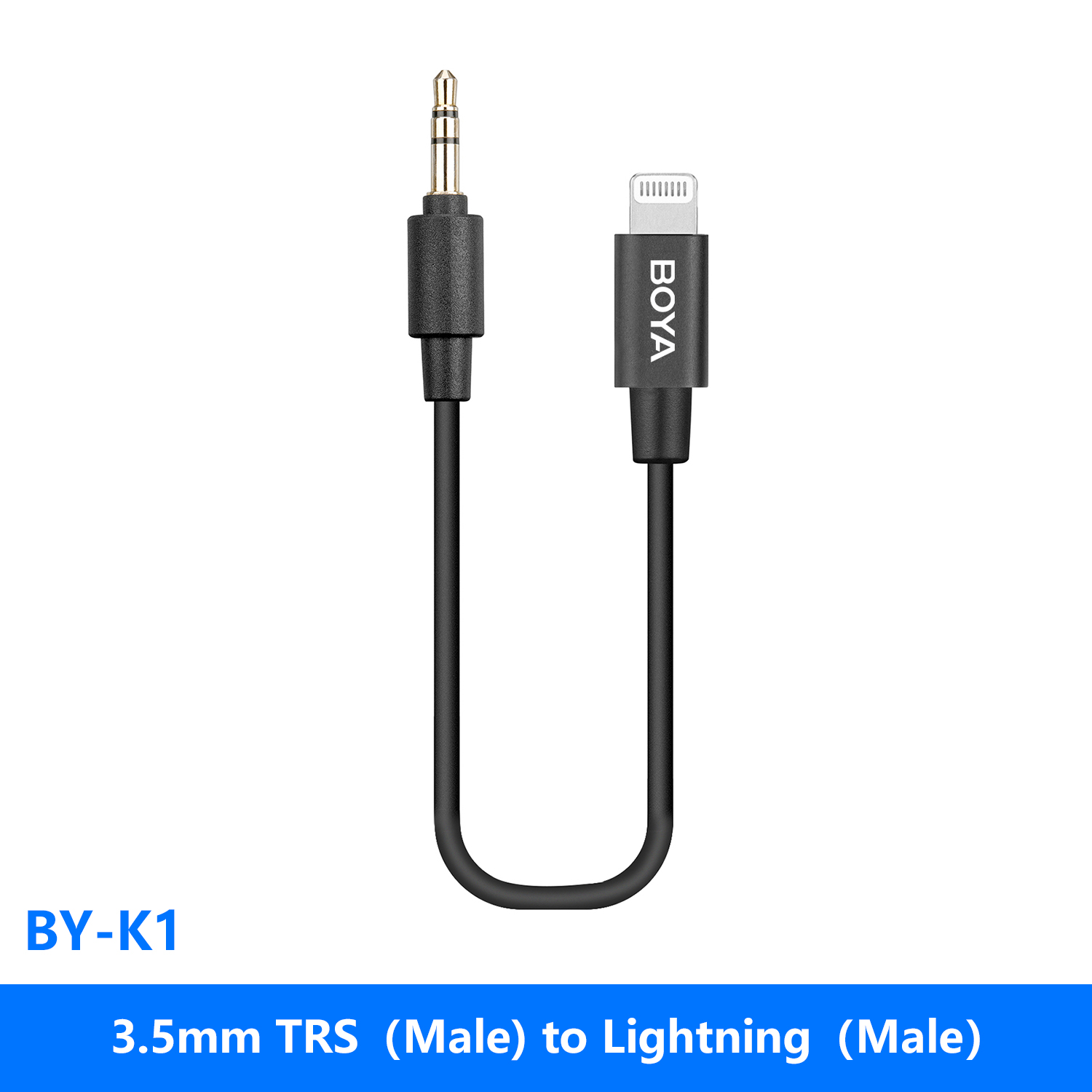 Boya BY-K1-K9 3.5mm trs para relâmpago/typec iphone android telefone áudio para microfone adaptador cabo acessórios 0.06m linha de dados: Verde