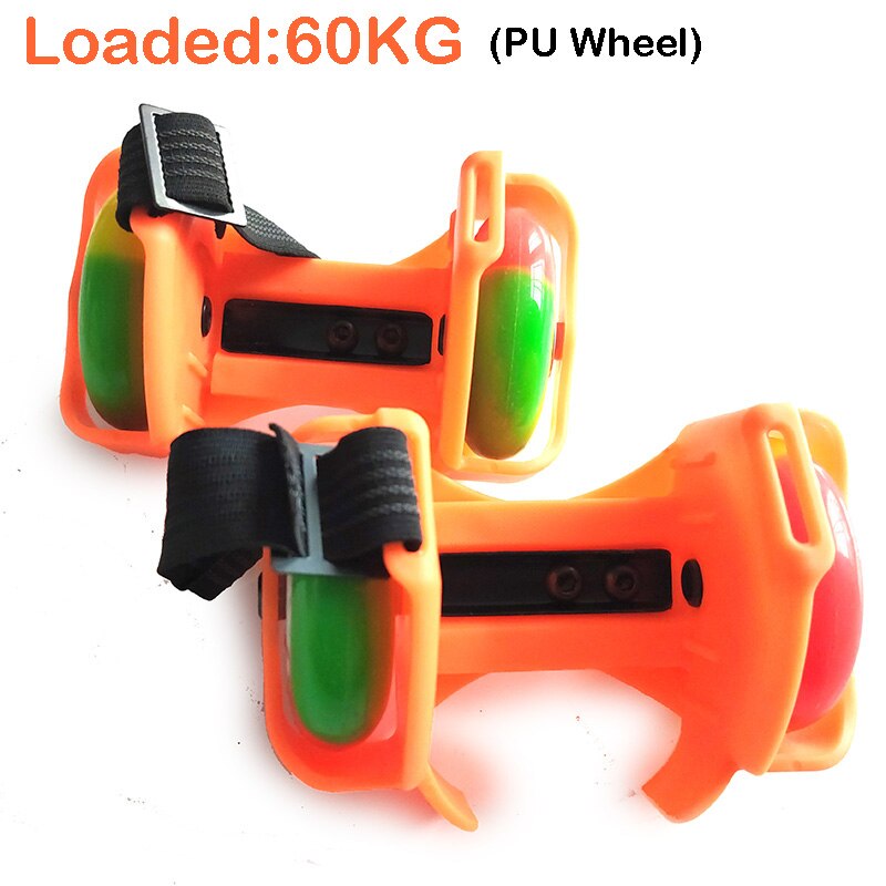 Kids Adult Flashing Roller Skating Shoes Small Whirlwind Pulley Flash Wheel heel Roller Skates Sports Roller skate Shoes: 60kg PU orange