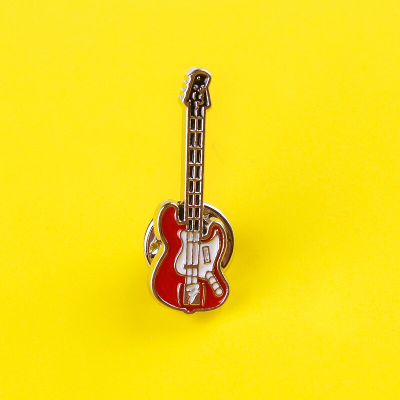 Muziekinstrument Pin Badges Op Kleding Emaille Pins Gitaar Pictogrammen Leuke Metalen Badges Strepen Voor Kleding Badge Voor Jeans Jas
