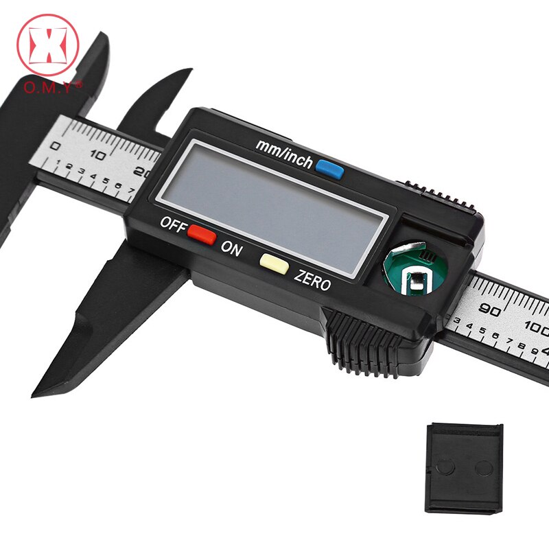 O.M.Y 1pcs Meten 0-150mm 6 Inch Plastic LCD Elektronische Digitale Koolstofvezel Schuifmaat Regel gauge Micrometer