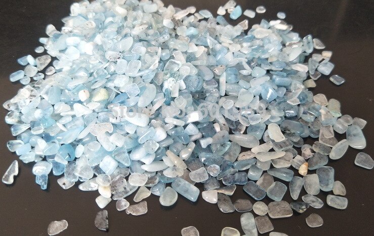 Galets en verre bleu clair 300g, magnifique Vase de réservoir de poisson, ornement de jardin de piscine, accessoire d&#39;aquarium,