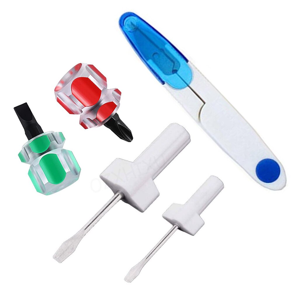7pcs/set Sewing Machine Repair Kit Mini Sewing Screwdriver Set&amp;Cleaning Double Headed Lint Brush Sewing Accessories
