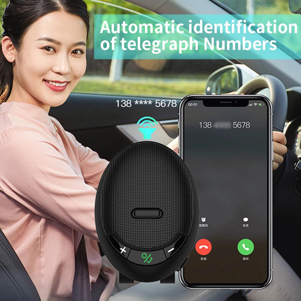 BT100 Compact ABS Smart Bluetooth 5.0 Memory Connection Car Handsfree