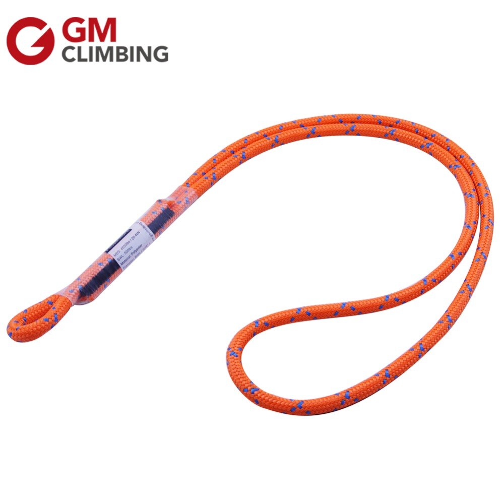 18in / 24in Safety Rock Climbing Rope Prusik Loop Polyester 8mm 20kN Camping Carabiner Accessory Cord Arborist Cuerda Escalada