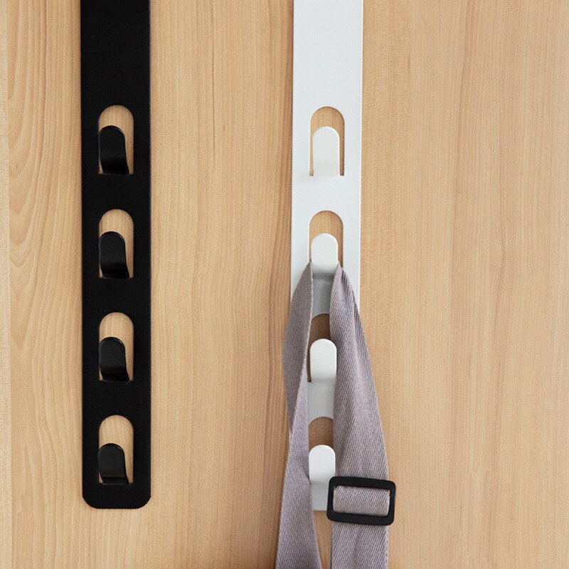 Behind The Door Hook Nail-free Non-stick Metal Wall-mounted Hanger Door Clothes Hat Hook Kitchen Bathroom Multi-function Hook