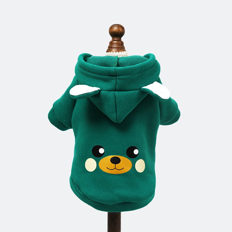 Vêtements de manteau pour petit chien | En coton, vêtements pour petit chien, Chihuahua Yorkshire, vêtements d'animaux de compagnie Ropa Perro chiot, vêtements à capuche pour chien, tenue d'animaux: green / XS 0-1.2KG