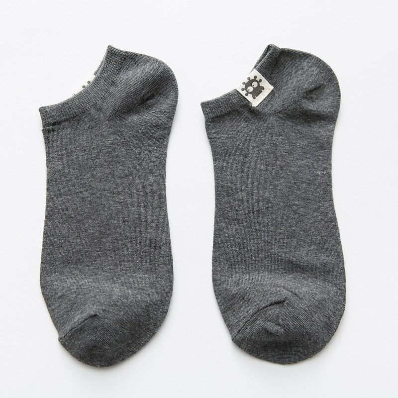 10 Pairs Large Size Socks Men Summer Breathable Alien Ankle Socks Short Cute Calcetines Deodorize Low Cut Thin Student EU 45: darkgray