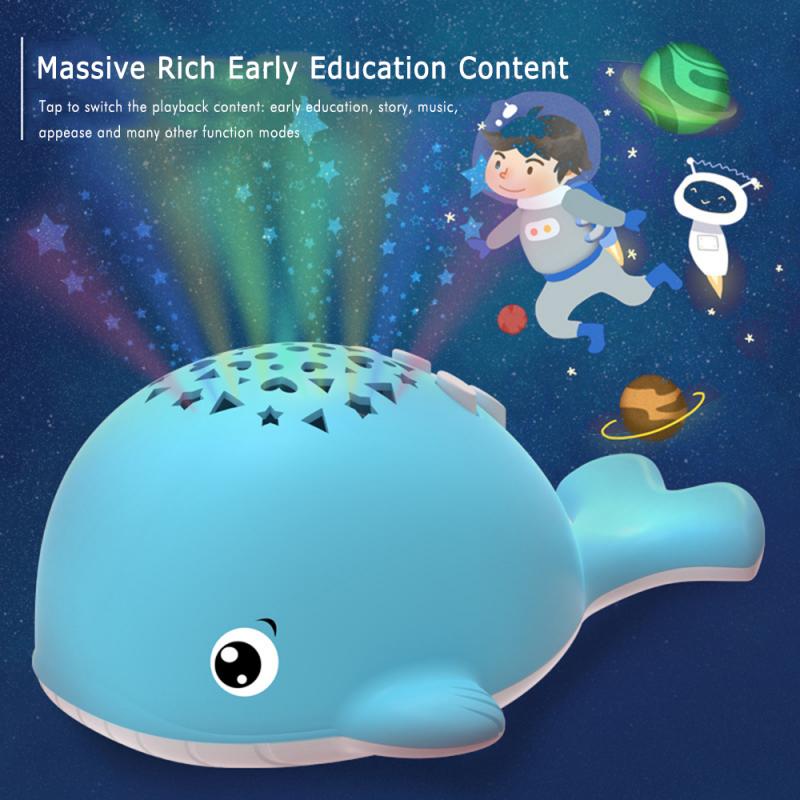LED Night Light Mini Sensor Nightlight Music Lamp For Children Kids Baby Living Room Bedroom Lighting Cute Whale Decor Ornaments