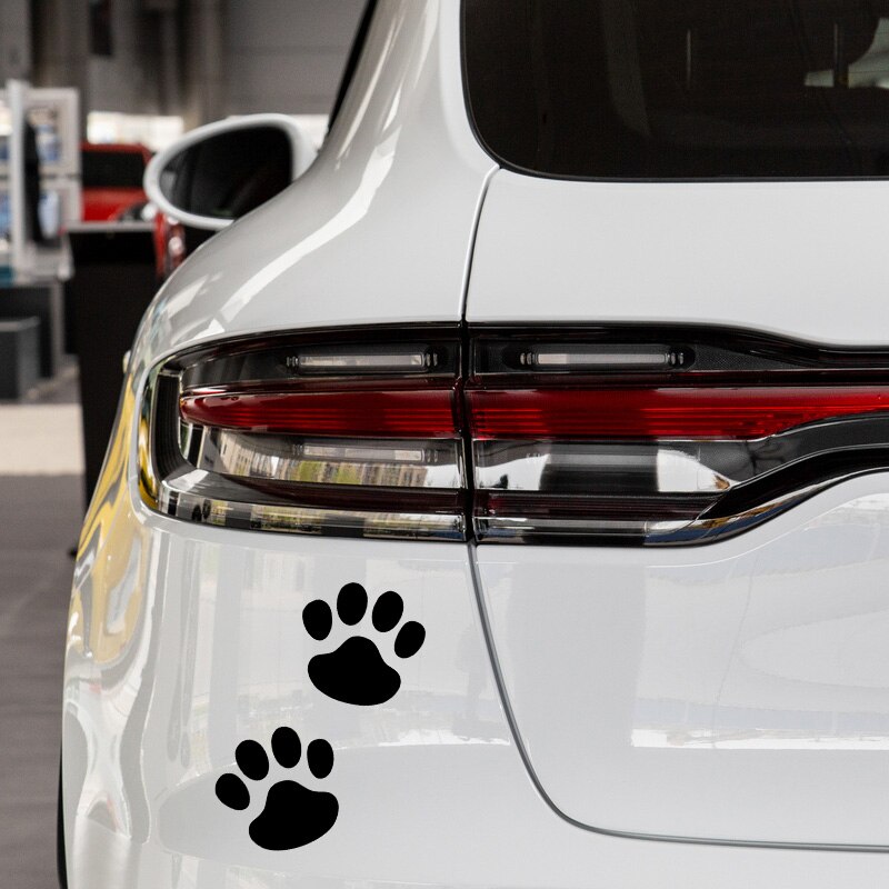 2 Stuks Auto Sticker Leuke Puppy Klauwen Reflecterende Decoratieve Sticker Voor Lada Vesta Niva Kalina Priora Granta Largus Vaz Auto styling