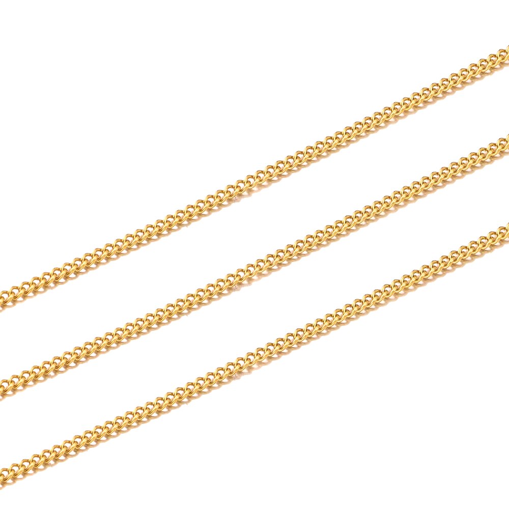 2 Metri/lotto non Saldati in Acciaio Inox Oro frenare Catene per la Produzione di Gioielli FAI DA TE Braccialetto Collana Catena Laterale Lotti tutto'ingrosso tutto'ingrosso