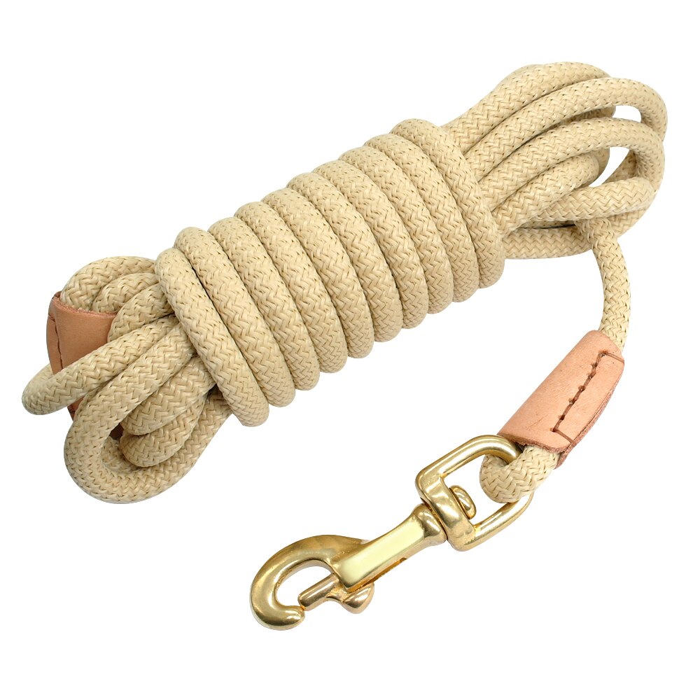 Nylon Hund Lange Leine Haustier Verfolgung Leine Schwarz Runde Seil Hunde gehen Ausbildung Blei Leinen 3 M/5 M /10 M/20 M Für Mittel groß Hunde: Beige / 5M