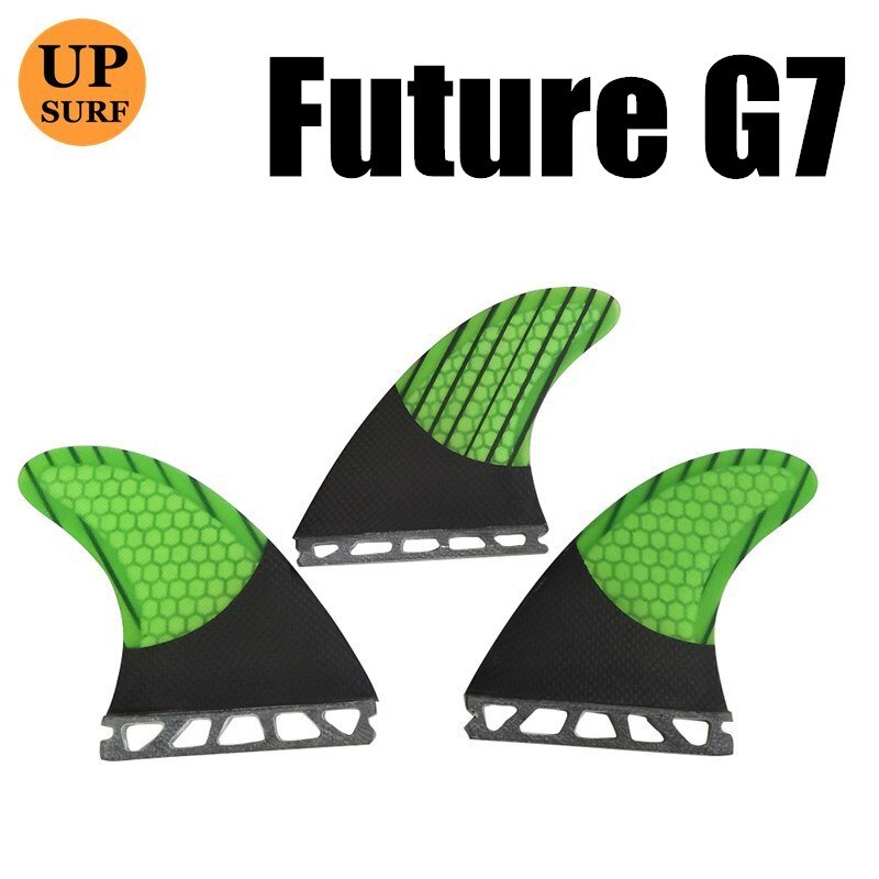 De producto futuro aletas G5/G7 de fibra de carbono Barbatana tabla de surf Fin propulsor de nido de abeja de fibra de vidrio aletas 3 piezas por set