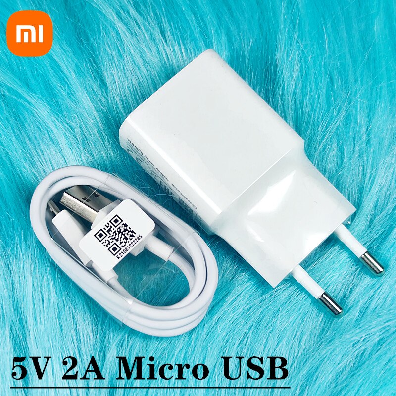 Xiaomi – chargeur Original EU 5V 2A, adaptateur secteur Micro Type c, câble pour Redmi 7A 6A 4A 4X 5 5A 5 plus s2 Note 6 pro Mi a2 lite: EU
