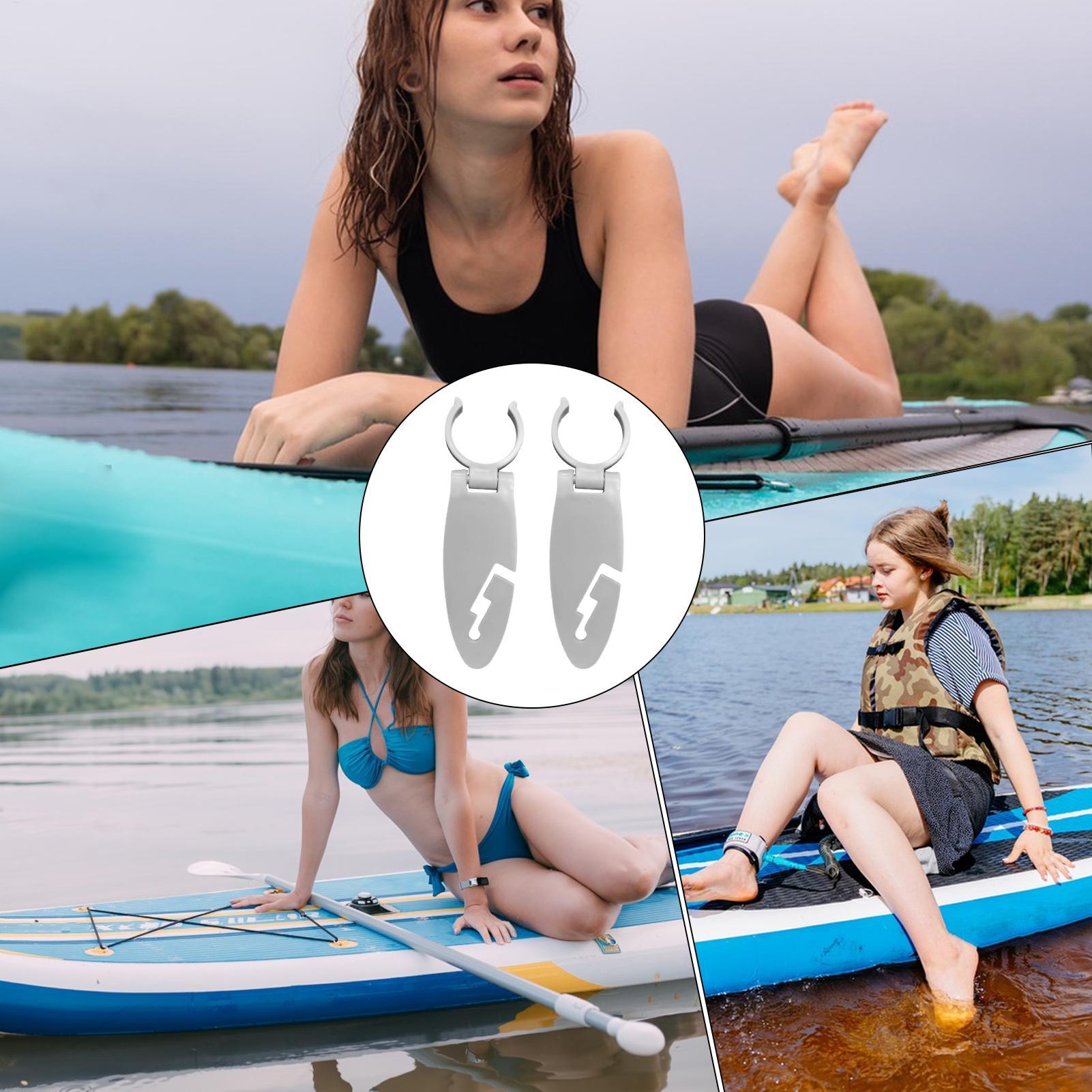 2 Stück Stand Up Paddle Board Clips Doppelpadel Board Halter Erweiterbare Befestigungsklemmen für Kajakfahren Wassersport Zubehör