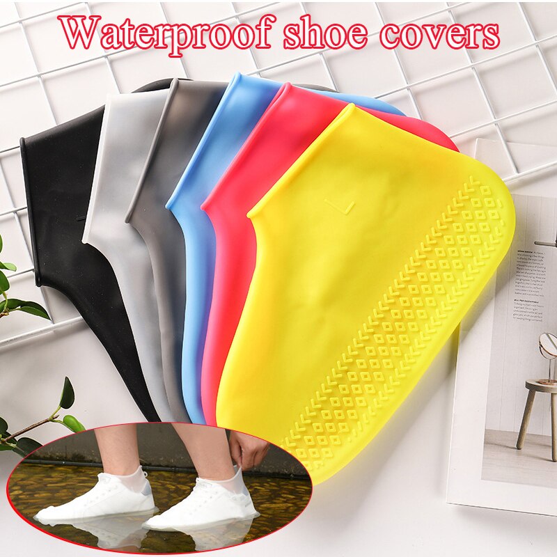 Couvre-chaussures imperméable en Silicone, bottes de pluie pour les jours de pluie, pour l'intérieur et l'extérieur, protection unisexe, accessoires de chaussures, directe