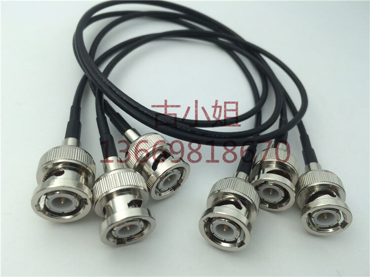 Bnc-jj ultra-fleksibel koaksial importert  rg174 hopplinje  q9 offentlig oscilloskop utvidet tilkobling testlinje 50 ohm
