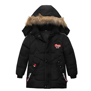 jongens jassen en jassen maat 2-5t leeftijd zwaargewicht husky winter herfst vallen kleding verdikking kap wol rits: Black / 3T