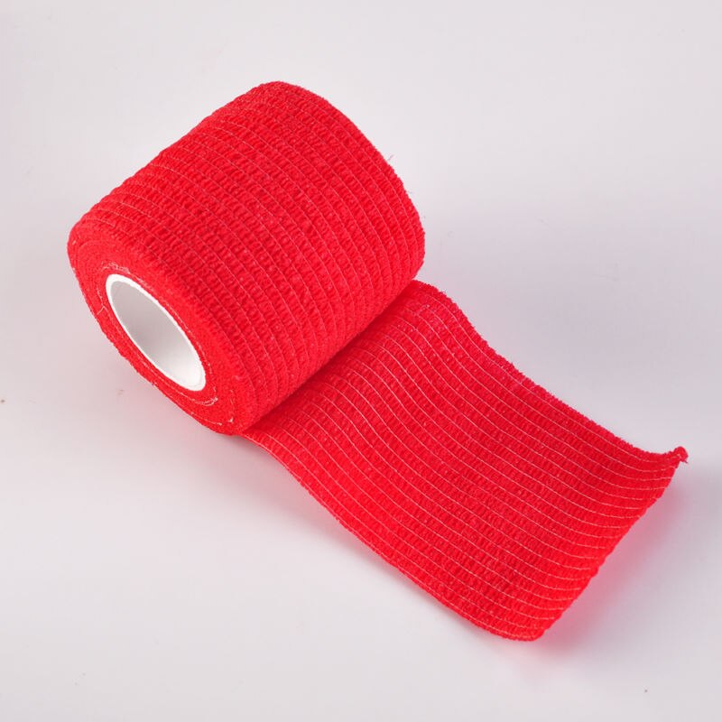 5Pcs Selbst-adhesive Bandage Athletisch Band Hansaplast Sport Recovery Umreifung Gym Wasserdicht Tennis Muscle Pain Relief Verband: Red