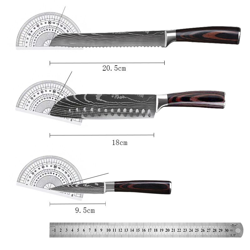 Kitchen Knives set Chef knife Tool High Carbon Stainless Steel Santoku knife Sharp Cleaver Slicing Knife Best Choice for Kitchen
