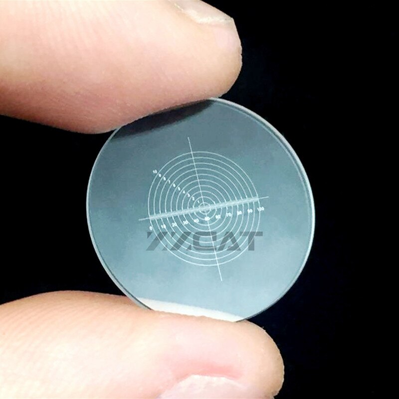 Okularmikrometer til mikroskop koncentrisk cirkel sigtemiddel diameter 20.4mm model kat 966
