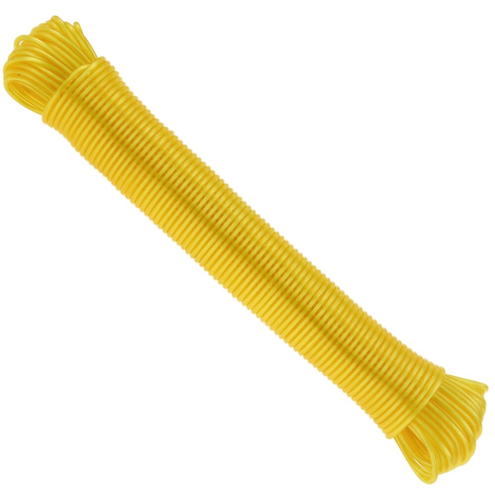 PrimeMatik-PVC clothesline rope with polypropylene core 20 m x 3 mm yellow
