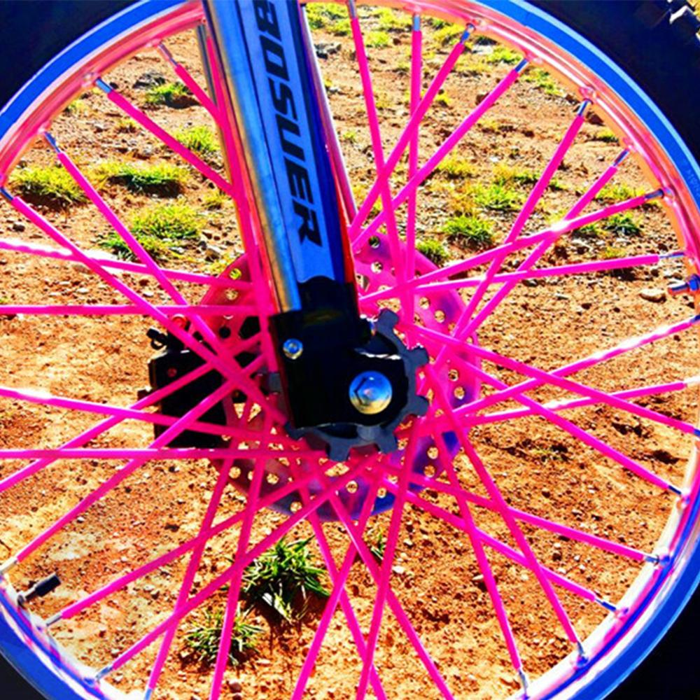 72 st motorcykelhjul ekerskydd färgglada omslag fälgar hud off-road cykelskydd omslagssats motocross cykelskydd tillbehör