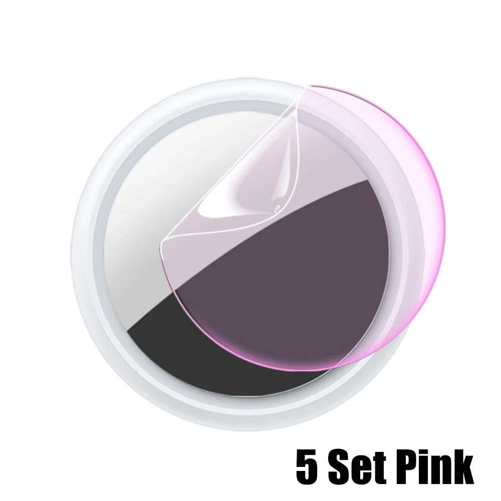 Protector de pantalla de hidrogel para localizador de perros y mascotas, película protectora suave y transparente antiarañazos para Apple Airtag: Arena rosa