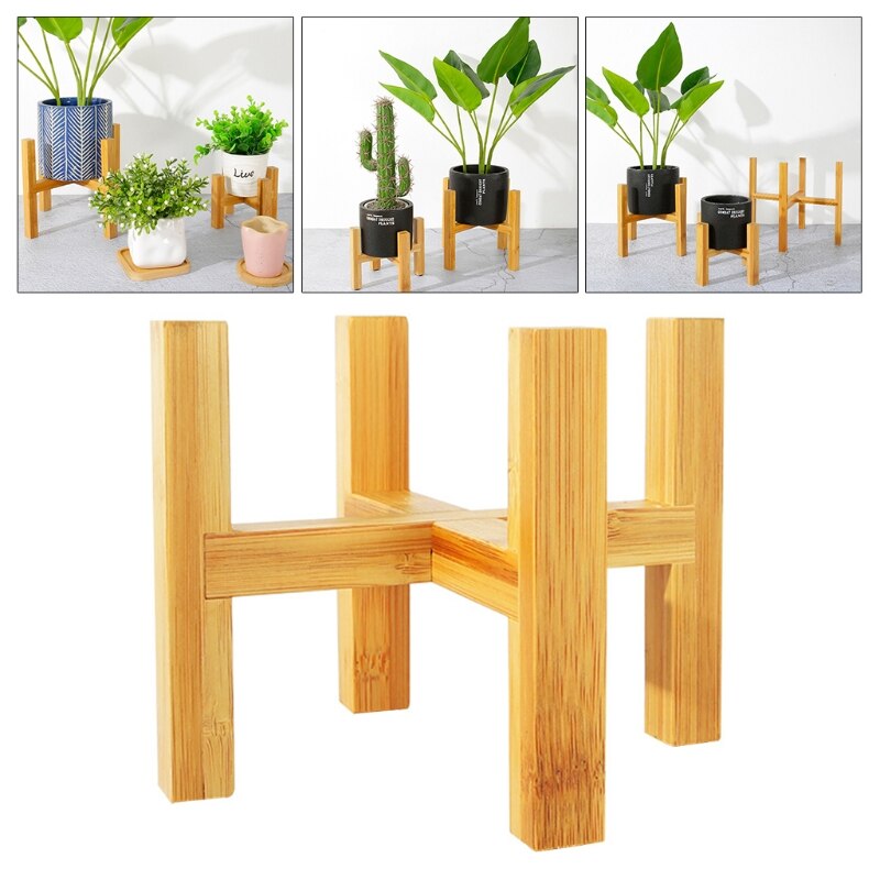 Vier-Legged Houten Bloempot Houder Plant En Vetplanten Bloempot Basis Display L5YE