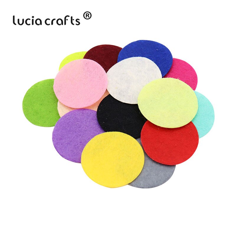 Lucia håndværk rund filt stofpuder tilbehør pletter cirkel filt puder, stof blomster tilbehør  b0408
