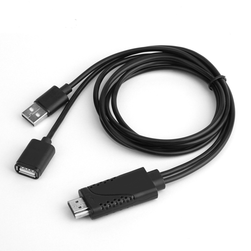 2 em 1 usb fêmea para hdmi-compatível macho hdtv adaptador cabo 1080p digital av hd tv projetor exibe conversor acessórios: Default Title