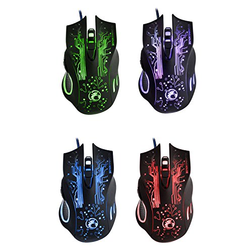 X9 3200 dpi e-sports trådbunden spelmus led optisk 6d ljudavstängning usb för pc dator bärbar dator