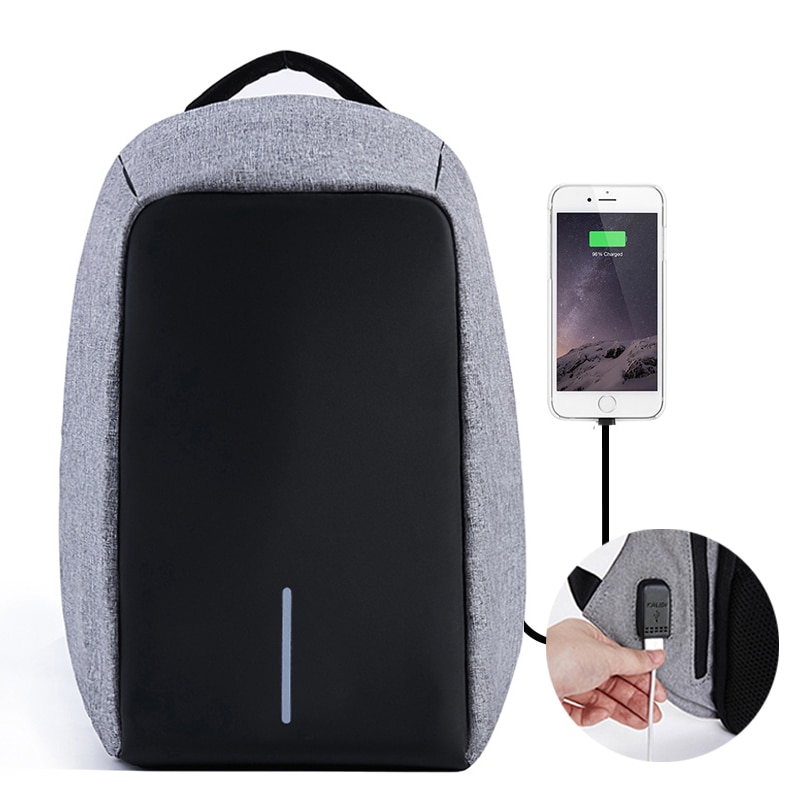 Mochilas antirrobo para ordenador portátil de 15 pulgadas KALIDI, mochilas para hombres con carga USB para adolescentes, cubos de embalaje, mochila resistente al agua para viaje
