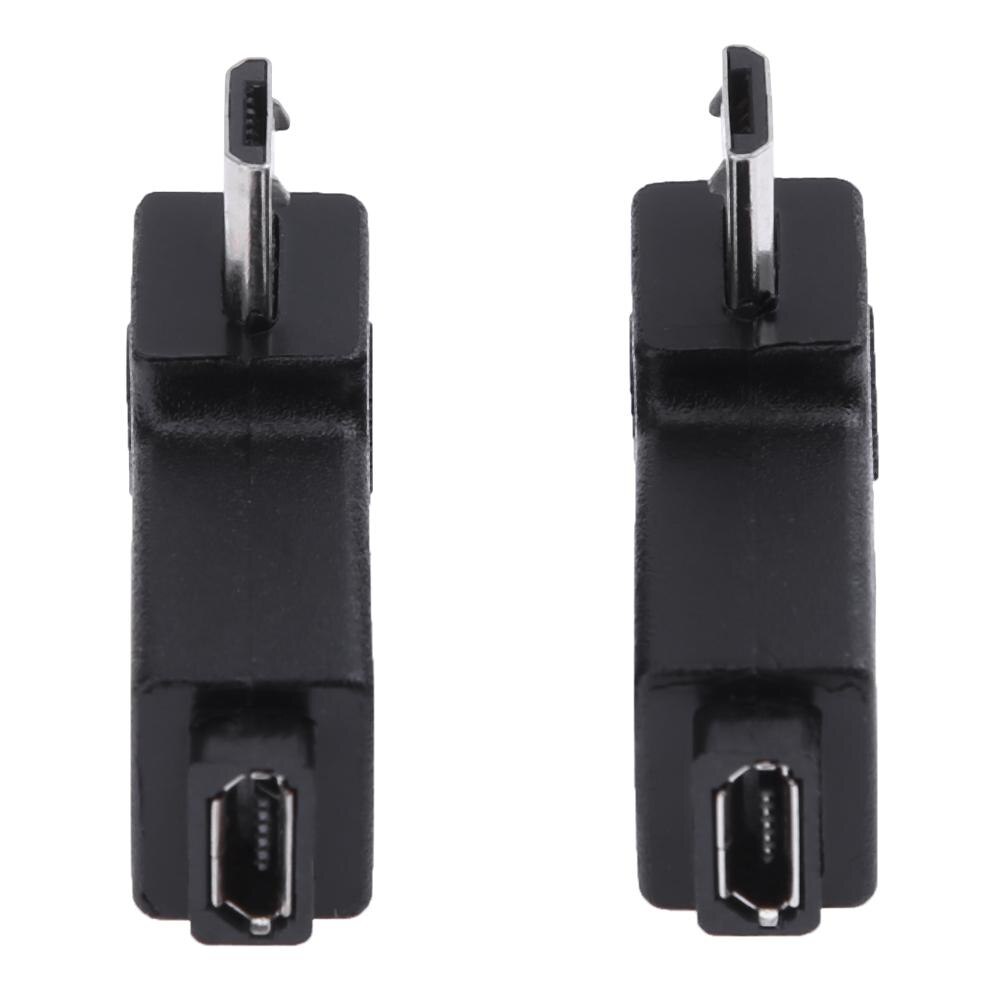 Micro Adapter USB 2pcs 90 Degree Micro USB Female to Micro USB Male Adapter Connector 90 Degree Left+Right Angle Adapter