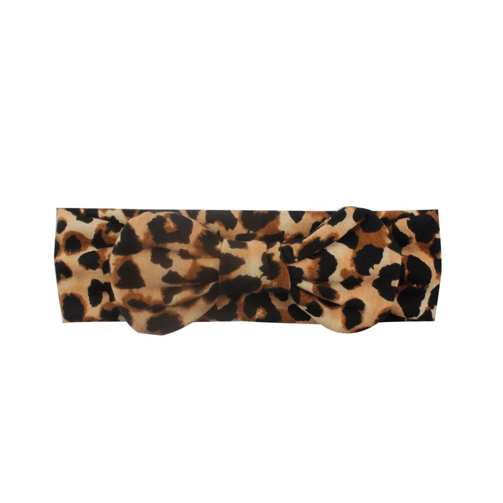 zubehör Kinder Mädchen Baby Kleinkind Leopard Turban Abnehmbare Verknotet Bogen Hut Cap Stirnband Haarband Headwear Baby Kinder