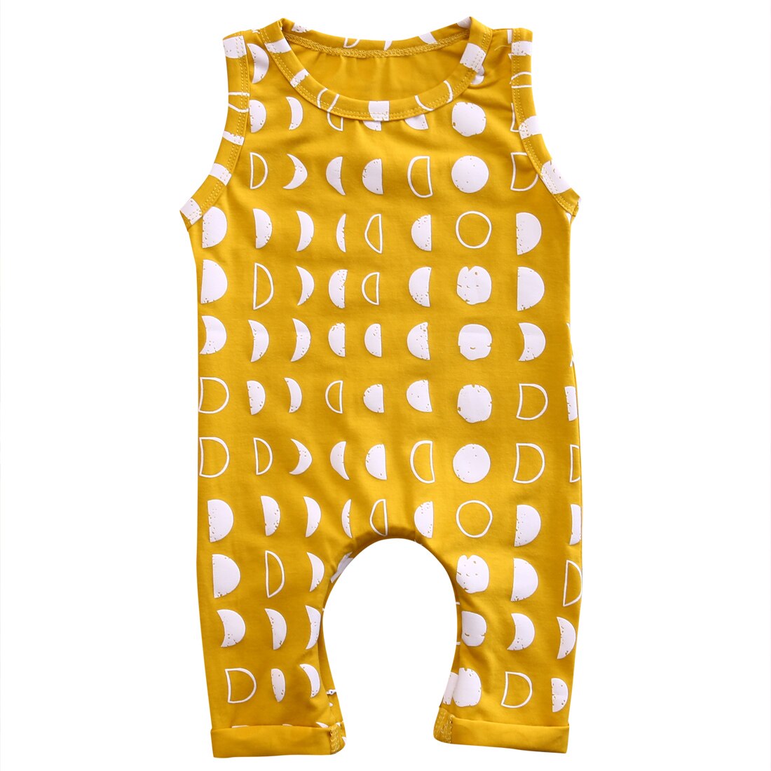 Mouwloze crescent moon Patroon Rompertjes Voor Baby Boy