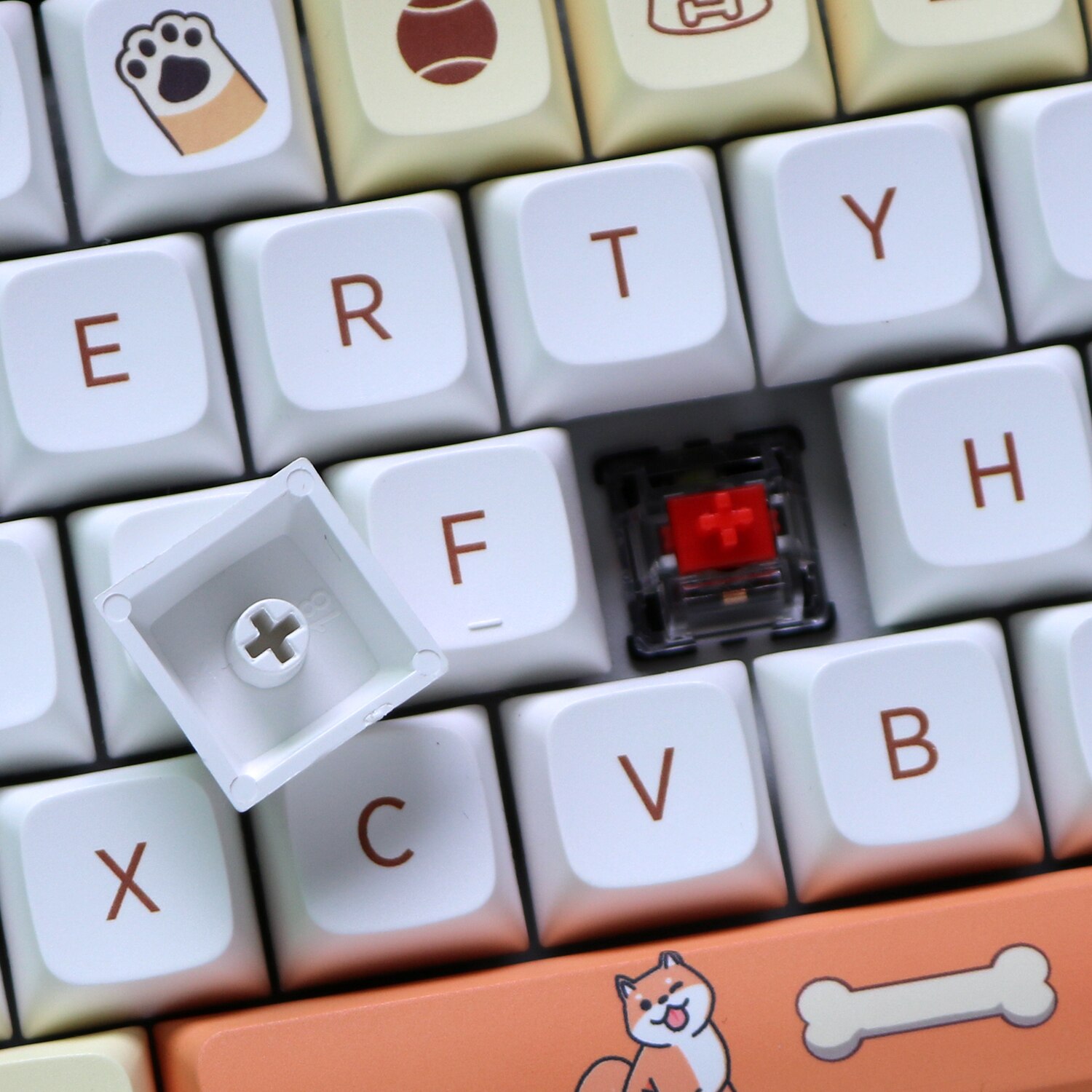 1 set Shiba Inu Theme keycaps for MX switch mechanical keyboard PBT dye subbed key caps XDA profile light-proof 1.5mm