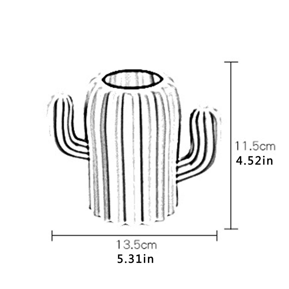 Multifunction Desk Cup Organizer Cactus Shaped Magnetic Pen Holder Pencil Pot Home Office Desk Stationery Storage Box