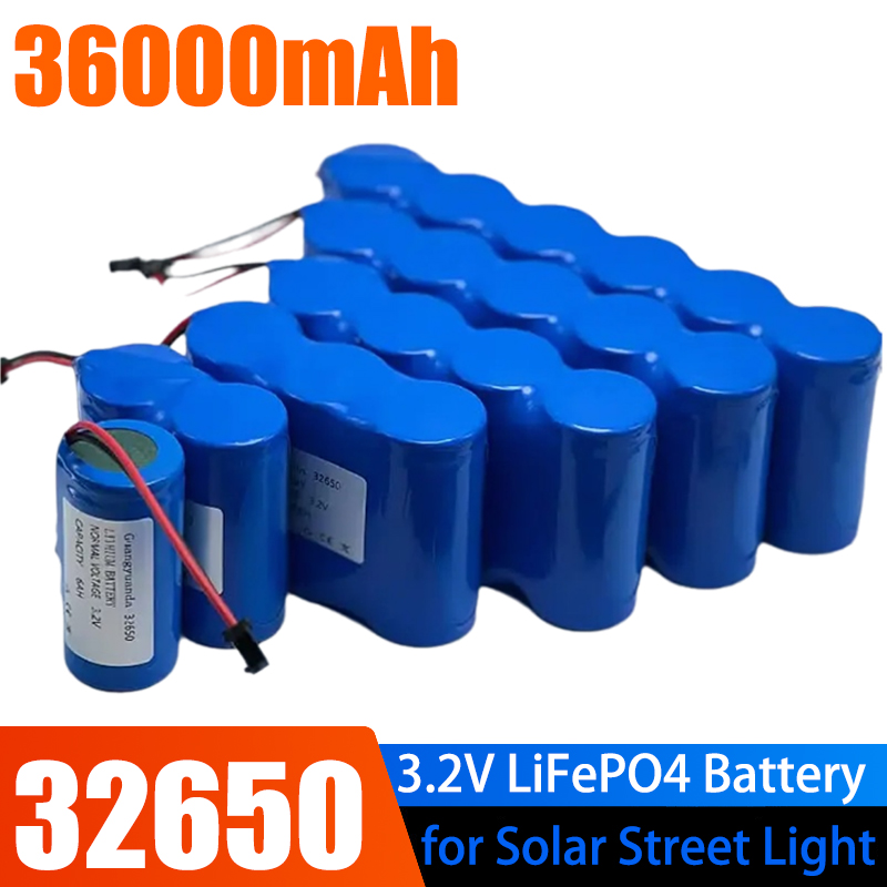 Akumulator LiFePO4 32650 3,2V Litowo-żelazowo-fosforanowy robić lampa solarnych, reflektorów ulicznych, z panelem zabezpieczającym.