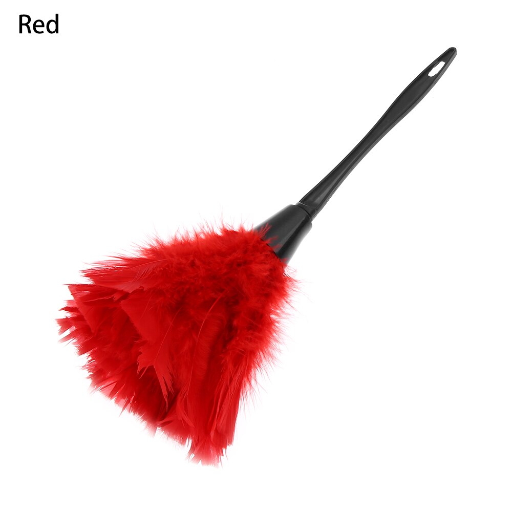 1Pc Turkije Plumeau Kleurrijke Anti-Statische Plastic Handvat Reinigen Stof Auto Dashboard Cleaner Draagbare Tools Voor Huishoudelijke: red