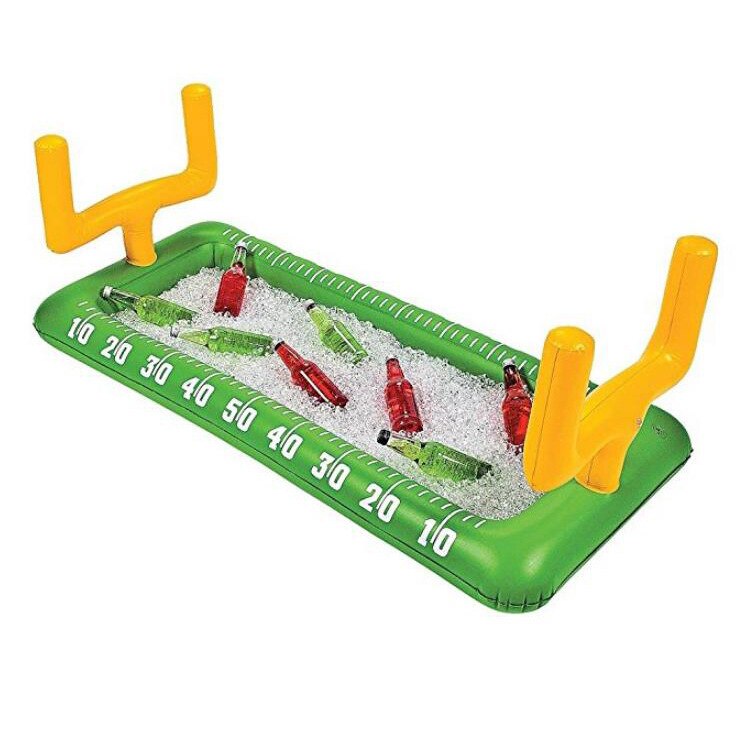 Horn uppblåsbart ölbord, matdryckshållare för sommarens vattenfest, uppblåsbar bricka, partyhink, simring ,130*70*15cm: Default Title