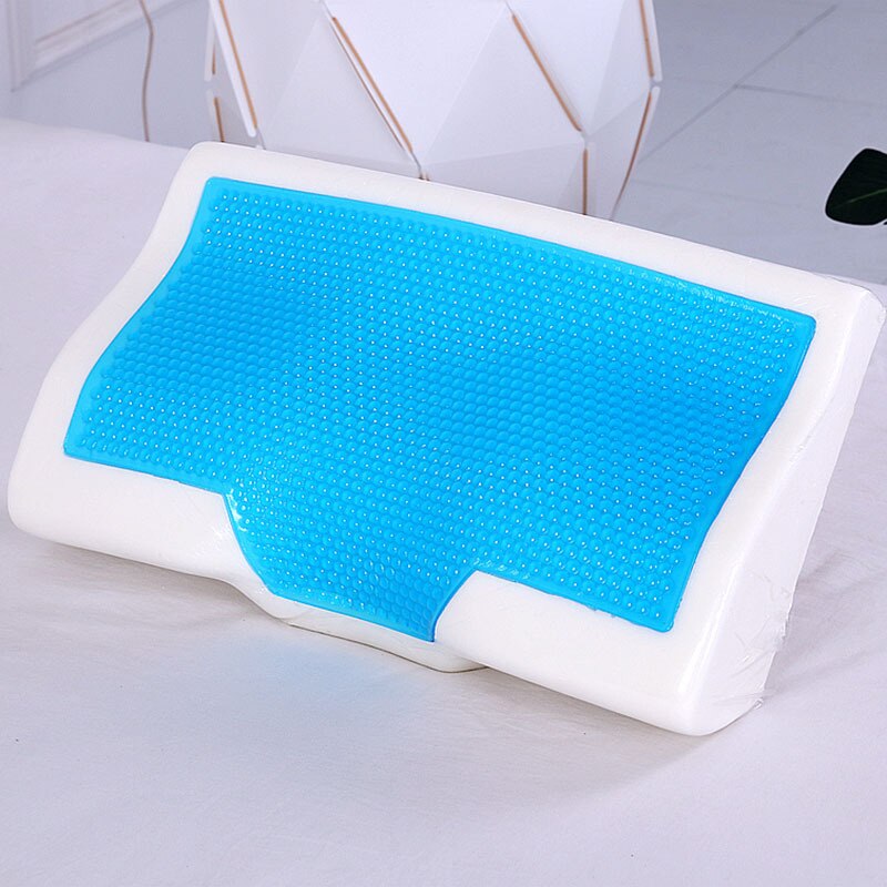 Travesseiro de hidrogel para o pescoço, espuma de memória para adulto, travesseiro para reparação curva de coluna cervical 7035